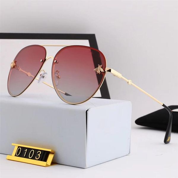 

2022 design brand sunglasses women men designer good quality fashion metal oversized sun glasses vintage female male uv400292a, White;black