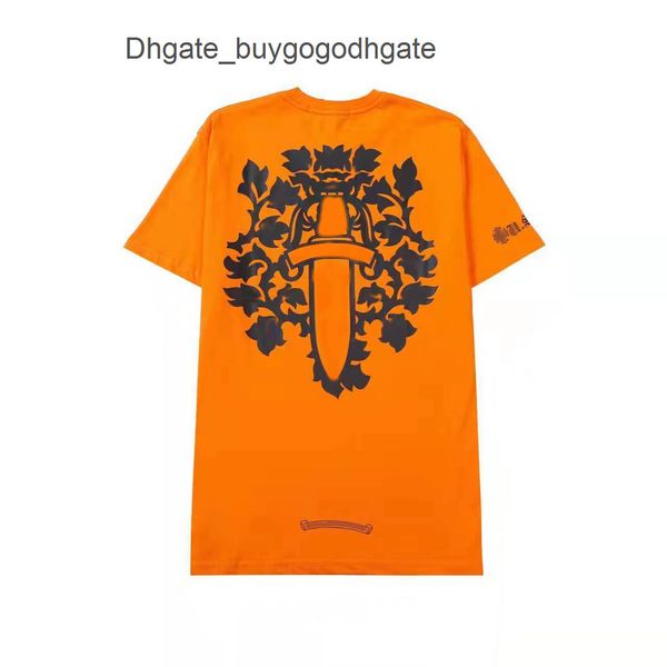 

summer luxury men's t shirts brand ch man t-shirt fashion women cross sanskrit tees letter horseshoe short sleeve designer tshirts boy, White;black