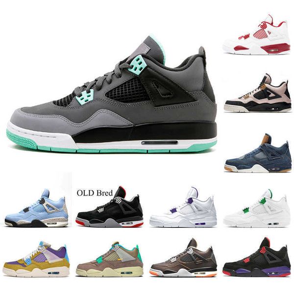 

neon 4 mens basketball shoes 4s pure money black cat university blue men sports trainers comfortable.