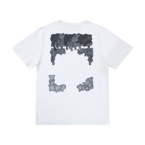 

brand designer fashion offs mens t shirts tees luxury t-shirt religious oil painting letter back arrow tshirts clothing loose cotton women, White;black
