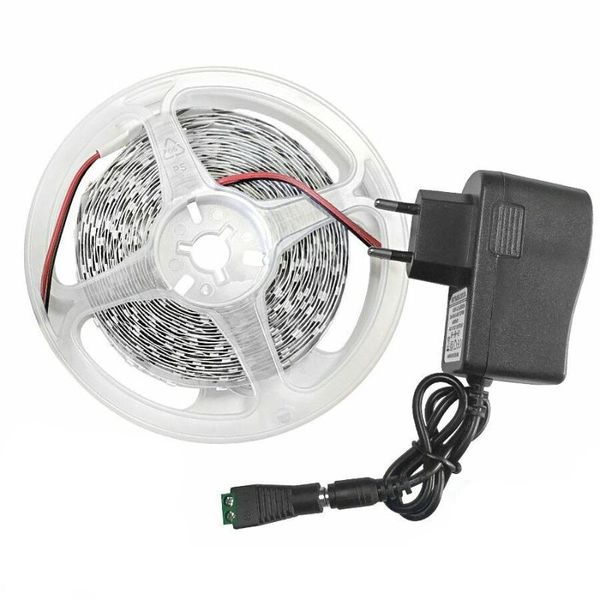 Streifen LED-Streifenlicht 5M Set 60LED/m Einfarbig 2835 SMD Flexibles Band Netzteil Warmweiß RaumdekorLED