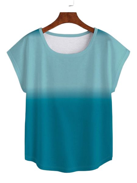 

ombre batwing sleeve tee a6va#, White