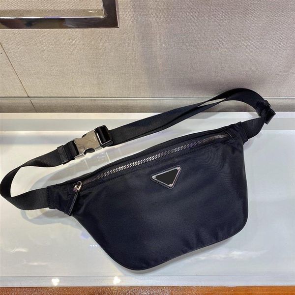 

p popular classic new nylon cloth waist bag parachute material waterproof cloth bag for men and women universal crossbody bag203h, Black;red