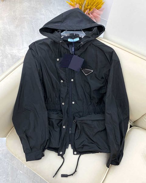 

womens jacket tech fleece hooded fashion 22ss sun protection light jacket jackets casual ladies summer clothing size s, Black;brown