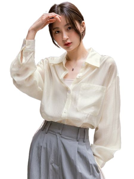 

dazy-less solid drop shoulder blouse b6hc#, White
