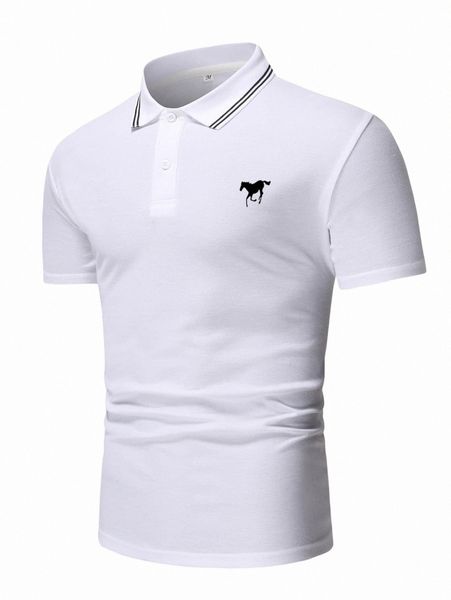

men animal print polo shirt t4kf#, White;black