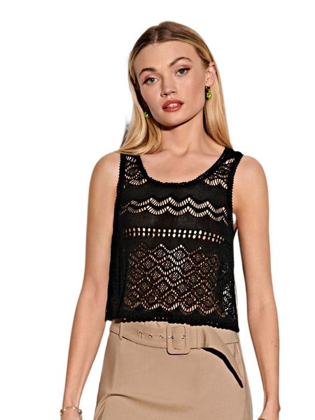 

hollow out solid t.ank u5mu#, White