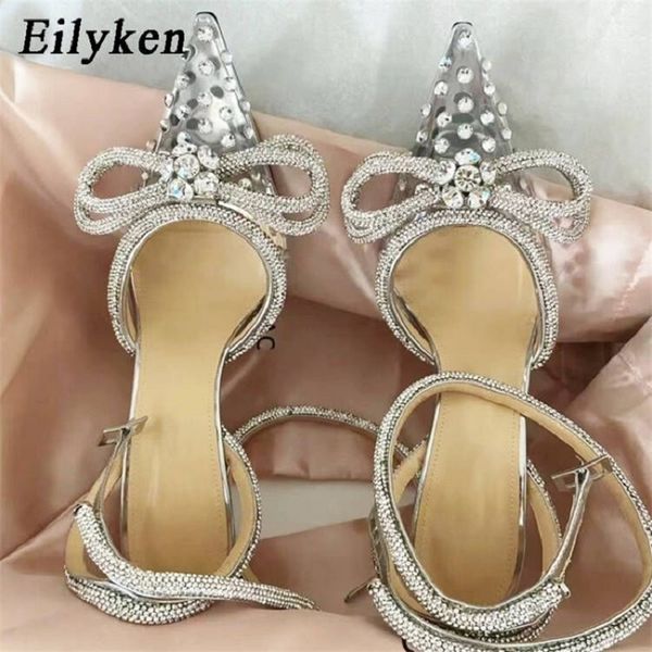 

eilyken style crystal butterfly women pumps jelly office lady shoes summer slingbacks high heels wedding bridal shoes 220517, Black