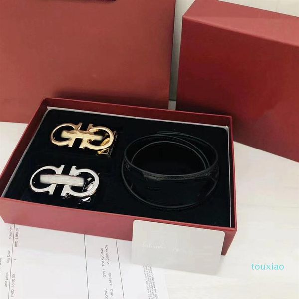 

designer luxury men belt business smooth fashion belt gift box wnch255e, Black;brown
