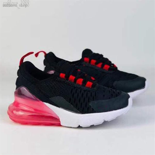 

2021 baby children's running shoes boys and girls sports jogging track field basketball black white super bright violet toddl256a