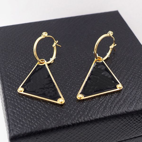 

fashion designer jewelry stud earring triangle earing love diamond women heart earrings gold silver party wedding prads couple gift luxury g, Golden;silver