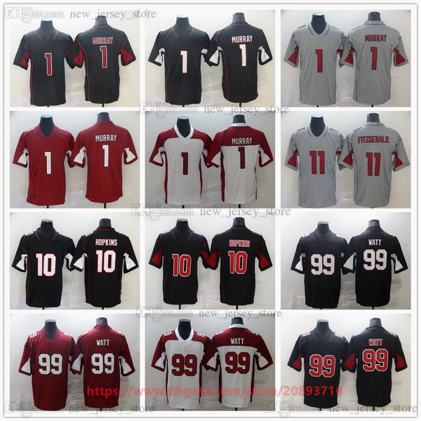 Camisas de roupas de futebol americano universitário Slap All Stitched 1 KylerMurray 99 JJWatt 10 DeAndreHopkins Number Name Away Home Respirável Sport Sale Homem de alta qualidade