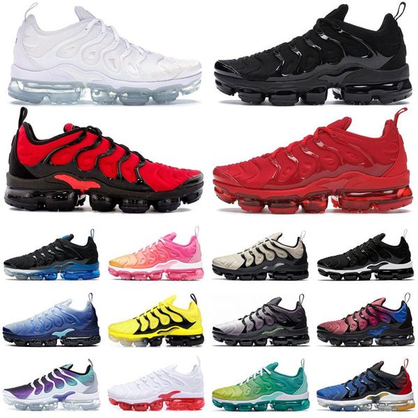 

quality tn plus running shoes mens black white volt orange gradients cherry red cool wolf grey neon green olive usa blue fury tns mens women