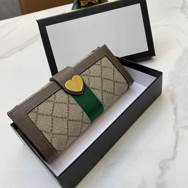 [Met doos] Mode korte portemonnee lange portemonnee Dubbele letter ontwerper klassieke brief retro Card Case tassen luxe heren en dames verkooptas