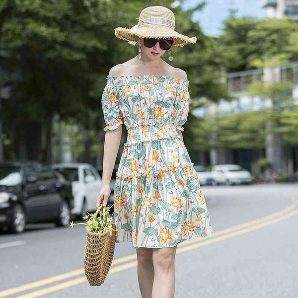 

casual dresses summer short sleeve elastic waist temperament slim dress off shoulder women's wear eqi8, Black;gray