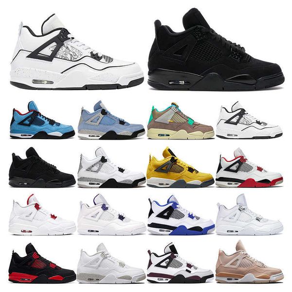

men basketball shoes 4s diy white oreo 4 black cat fire red thunder desert moss taupe haze motorsports infrared military black women mens