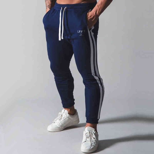 Pamuk joggers pantolon erkekler rahat sıska eşofmanlar sonbahar koşan pantolonlar erkek iz pantolon spor salonu fitness eğitim spor dipleri g220713
