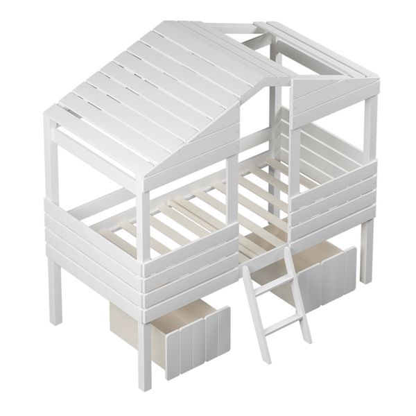 

good bedroom furniture twin size low loft white wood house bed with two drawers