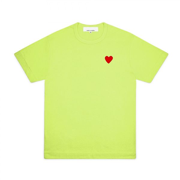 

fashion yellow color comm des garcons women shirt play pullover cotton fast dry breathable mens designer t shirts heart lovers mens tracksui, White;black