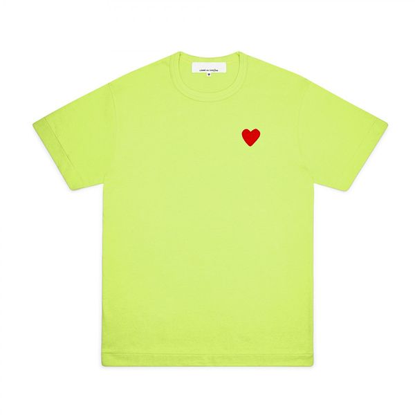 Moda Colore giallo Comm Des Garcons Camicia da donna Play Pullover Cotton Fast Dry Traspirante magliette da uomo firmate Heart Lovers Tuta da uomo 18 colori Ragazze Ragazzi