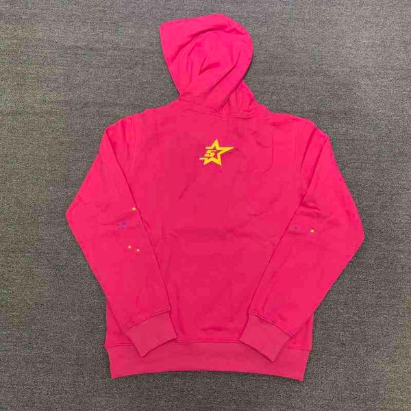 

pink sp5der young thug 555555 angel hoodies men women 11 spider web pullover sweatshirts streetwear, Black