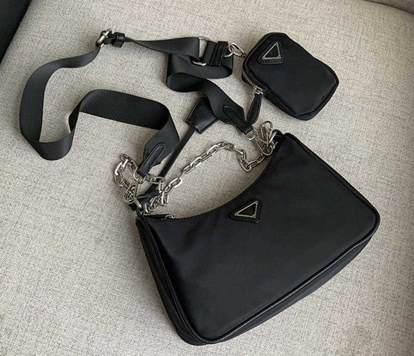 

2021 fashion shoulder bags women men 2set waterproof parachute fabric messenger bag