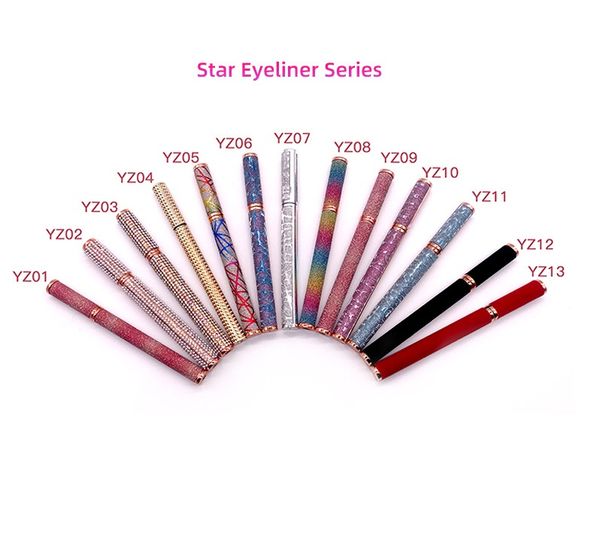 Neueste 17styles selbstklebender Eyeliner-Stift, kleberfrei, magnetfrei für falsche Wimpern, wasserdichter Eyeliner-Stift, Top-Qualität, DHL