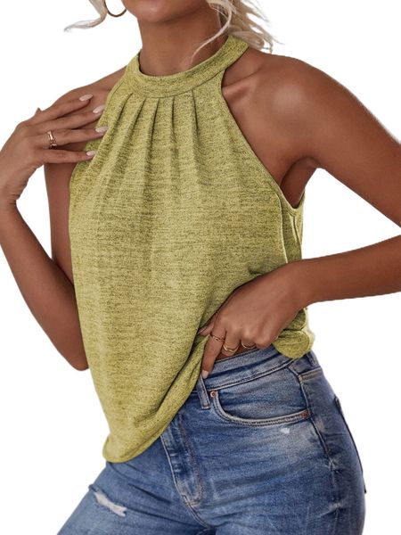 

keyhole back halter a1pc#, White