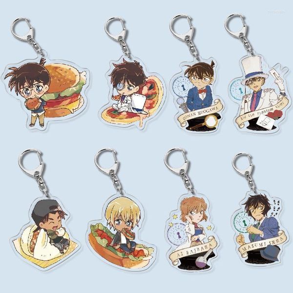 Keychains Conan Edogawa Keychain Man Chain Chain Chain Women para calças Crianças pendentes de alta qualidade Moda BrelokkeyChains Forb22