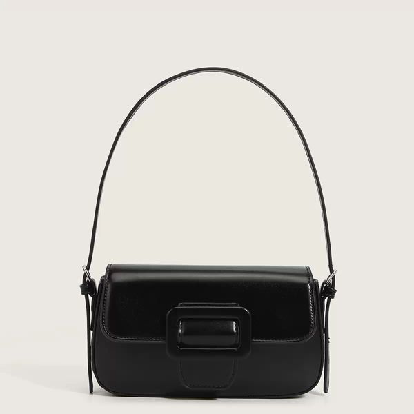 

hbp thailand shoulder bag niche design clamshell simple solid color underarm female 2021 spring and summer retro baguette small