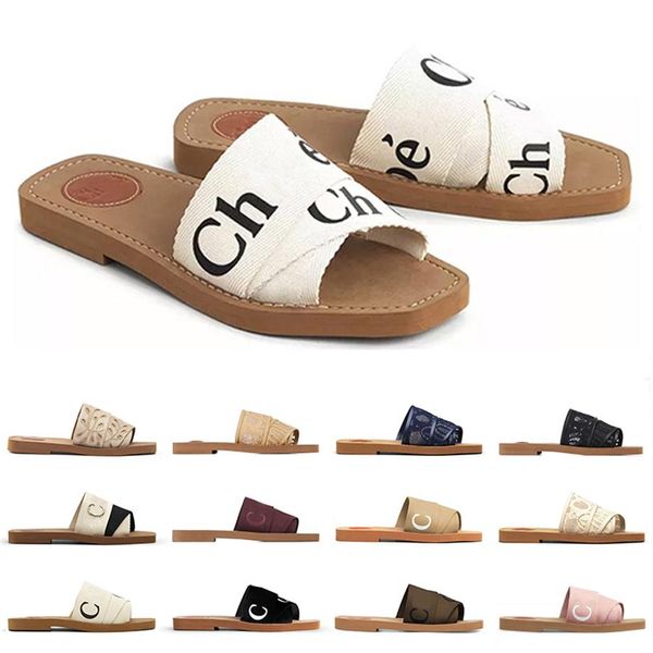 

designer slippers women sandals flat slides white black sail womens fashion outdoor beach luxury woody slipper shoes205p