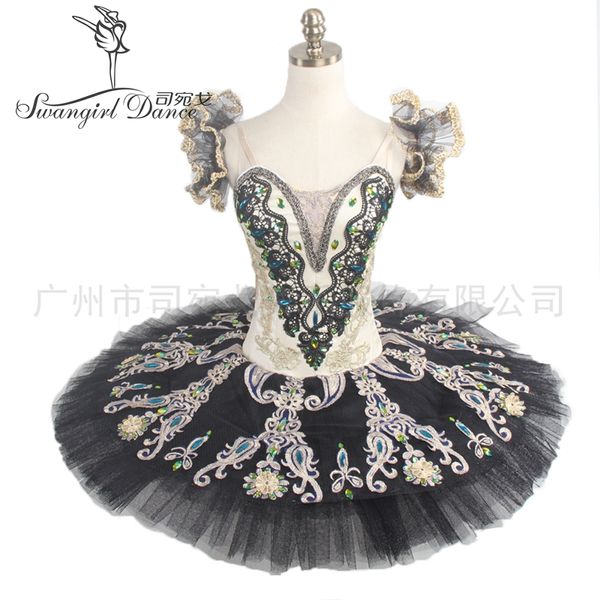 La Esmeralda Variação Yagp Cometiton Profissional Ballet Tutu Mulheres Black Gold Roymanda Clássico Panqueca Tutu Adulto BT9094