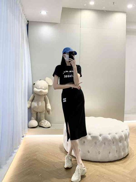 

women's tracksuits spring and summer print drill short coat high waist split skirt slim fit suit z0t1 6gm7, Gray