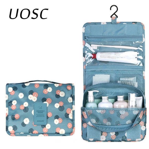

uosc hanging travel cosmetic bag women zipper make up bag polyester capacity makeup case handbag organizer storage wash bath bag 210729