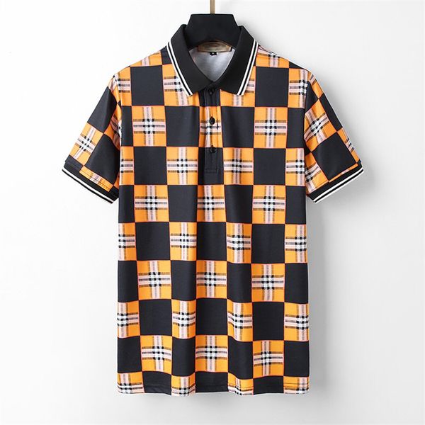 

2022 luxury designer menswear polos brand summer embroidered dress cotton polo t-shirt collar fashion casual print m-3xl 335, White;black