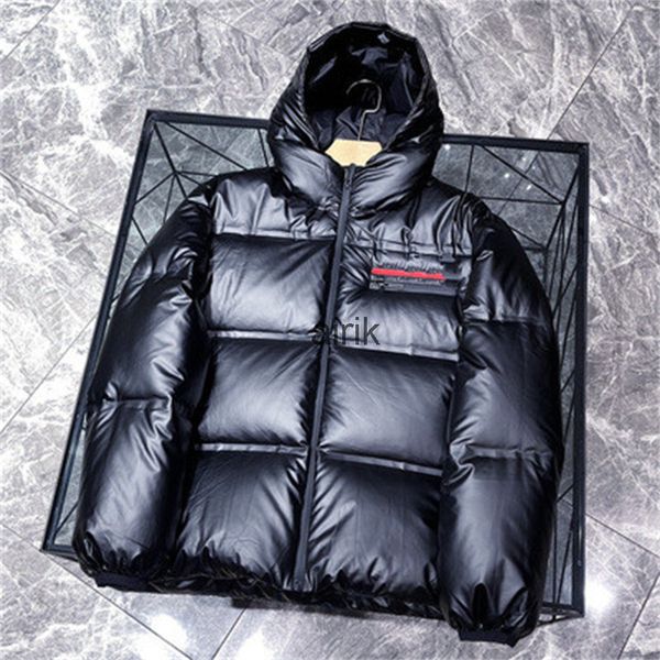 

men's down & parkas mens winter down jacket puffer jackets parka classic casual hoodie coats outdoor warm duck streetwear outfits, Black