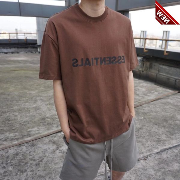 

can set fog high street essentials three-dimensional silicone letter printing men's and women's same large short sleeves, White;black