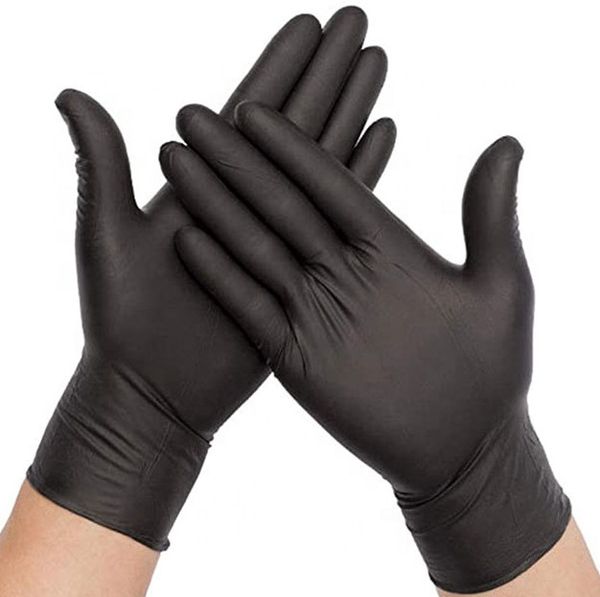 

disposable gloves black nitrile glove medical gloves industrial powder latex ppe garden