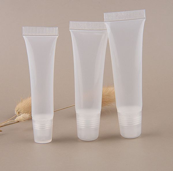 

8ml empty bottle lip gloss tubes lipstick tube lips balm soft tube makeup squeeze clear lipgloss container