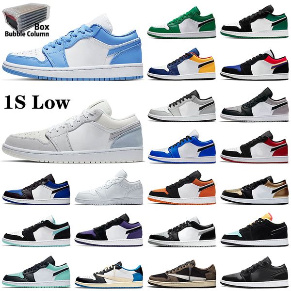 

2022 men women basketball shoes low university blue black unc white camo wolf grey arctic punch cactus jack court purple mens trainers