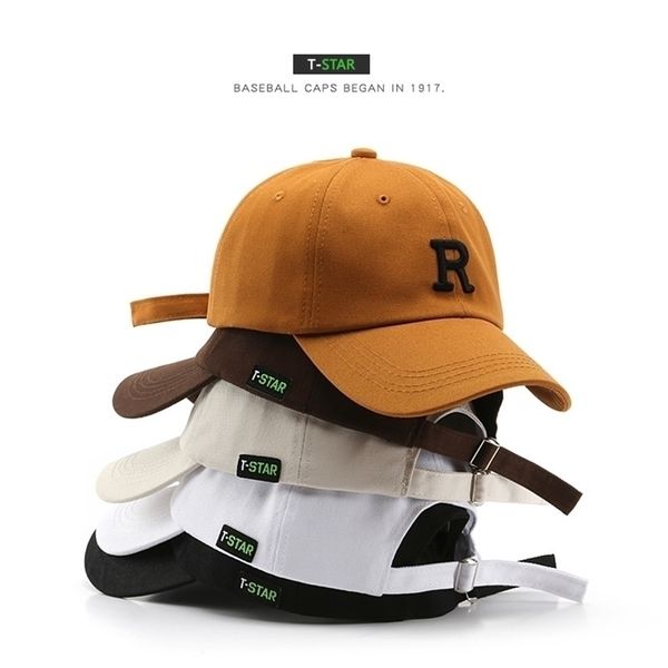 

sleckton cotton baseball cap for men and women fashion letter r embroidered hat summer sun caps casual hats w220811, Blue;gray