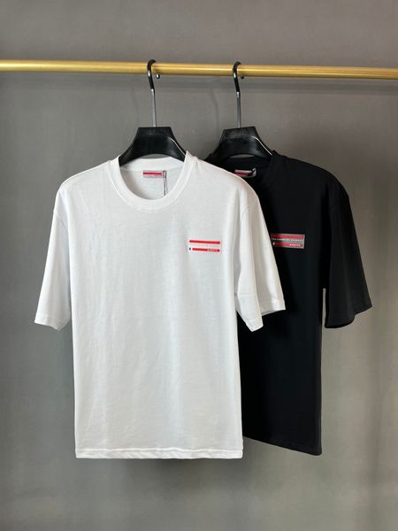 

22ss classic europe street t shirt men luxury brand tshirt cotton fabric comfortable high-quality ocs inverted triangle minimalist red label, White;black