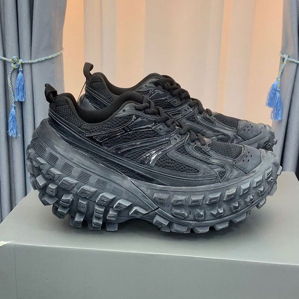 

2022 mens sports shoes super fashion trend tire increased sole classic abstract design designer outdoor casual shoes, Black
