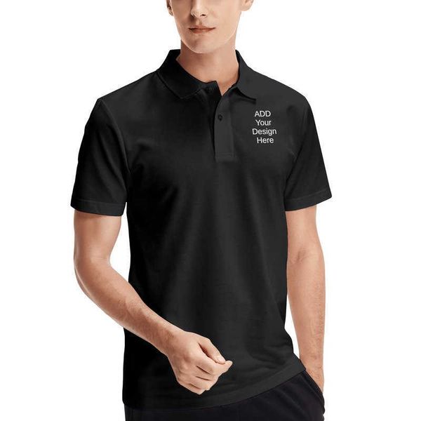 

2022 for_customization custom blank polo shirt 100% polyester printed work clothes polo-shirt activity advertising shirt embroidery, White;black