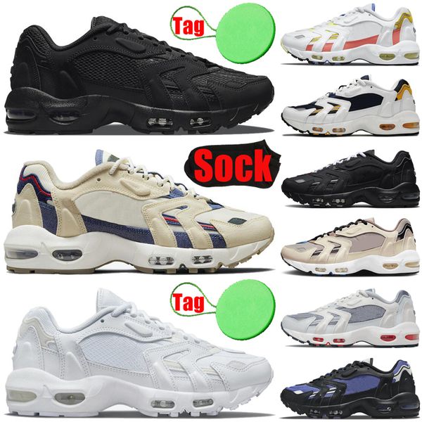 

with sock tag 96 ii 96s mens womens running shoes triple black white beach ashen blue slate blackened blue summer pastels men women trainers