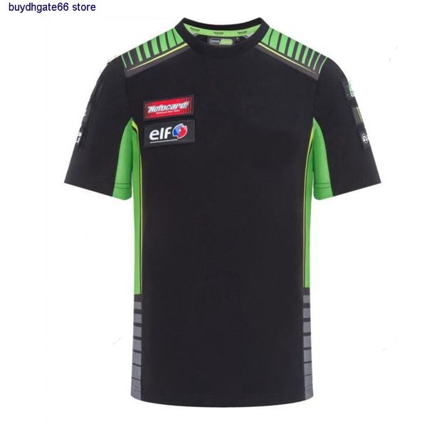 

2023 men's cycling t shirt short sleeve plus size clothing for moto kawasaki motocross racing team, White;black