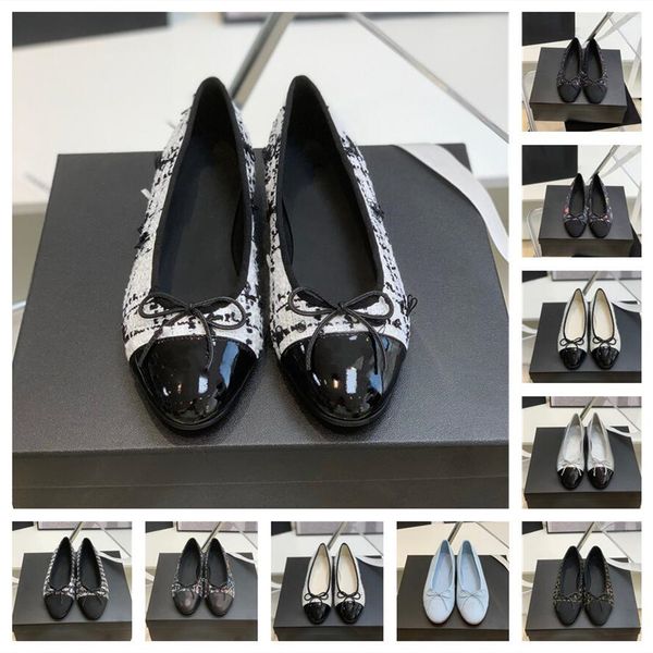

luxury brands genuine leather patchwork women dress shoes bowtie round toes comfortable ballet flats, Black