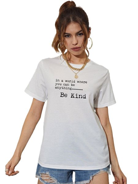 

slogan graphic tee o3ok#, White