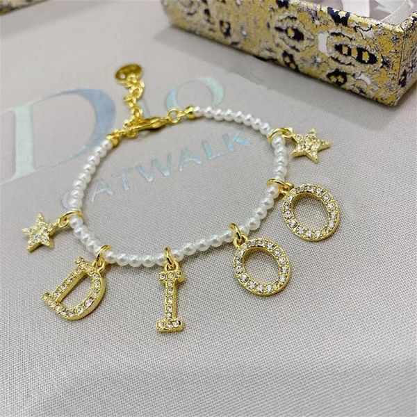 

chain bracelets diamond studded letter star freshwater pearl bracelet full of five pointed stars simple versatile female, Black