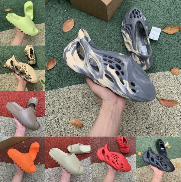 

slippers designer slides desert sand summer brown flat mens women earth vermillion resin slide sandal graffiti bone rubber mxt moon gray min, Black
